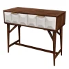 Kirkland's Home Brown And White Wood 2-Drawer Console Table- Console Tables