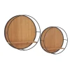 Kirkland's Home Brown Bamboo Modern Wall Shelves, Set Of 2- Shelves
