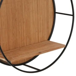 Kirkland's Home Brown Bamboo Modern Wall Shelves, Set Of 2- Shelves