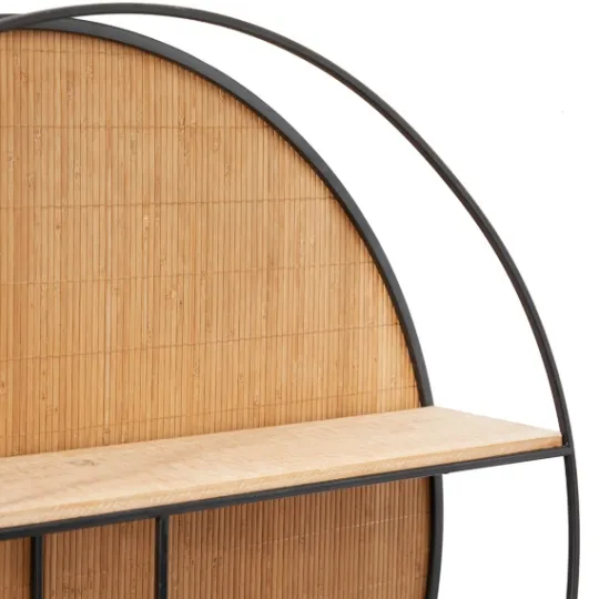 Kirkland's Home Brown Bamboo Modern Wall Shelf- Shelves