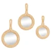 Kirkland's Home Brown Cora Jute Wall Mirrors, Set Of 3- Decorative Mirrors