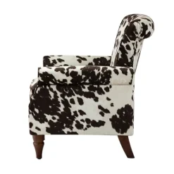 Kirkland's Home Brown Cow Print Upholstered Accent Chair- Accent Chairs