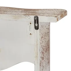 Kirkland's Home Brown Distressed Carved Wood Wall Shelf- Shelves