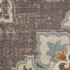 Kirkland's Home Brown Floral Medallion Outdoor Area Rug, 5X7- Outdoor Rugs