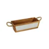 Kirkland's Home Brown Galvanized Tapered Box With Rope Handles- Baskets & Boxes