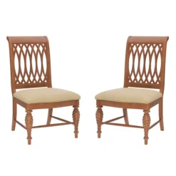 Kirkland's Home Brown Hollywood Regency Dining Chairs, Set Of 2- Dining Chairs