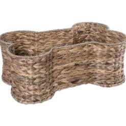 Kirkland's Home Brown Hyacinth Dog Bone Basket- Baskets & Boxes