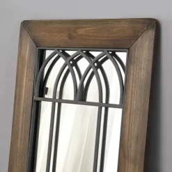 Kirkland's Home Brown Larissa Arched Window Leaning Mirror- Decorative Mirrors