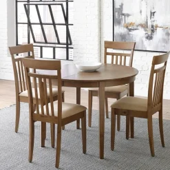 Kirkland's Home Brown Leaf Wooden Dining Table- Dining Tables