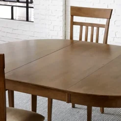 Kirkland's Home Brown Leaf Wooden Dining Table- Dining Tables