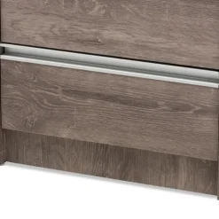 Kirkland's Home Brown Oak Wood Finish 2-Drawer Nightstand- Nightstands