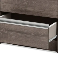 Kirkland's Home Brown Oak Wood Finish 2-Drawer Nightstand- Nightstands