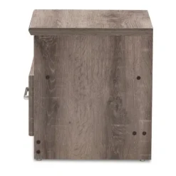 Kirkland's Home Brown Oak Wood Finish Open Shelf Nightstand- Nightstands
