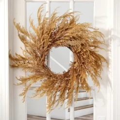 Kirkland's Home Brown Pampas Grass Harvest Wreath- Wreaths