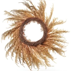 Kirkland's Home Brown Pampas Grass Harvest Wreath- Wreaths