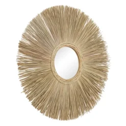 Kirkland's Home Brown Reed And Wood Wall Mirror- Decorative Mirrors