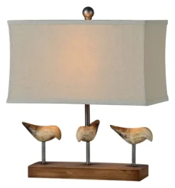 Kirkland's Home Brown Resin Birds Rec Gle Table Lamp- Table Lamps