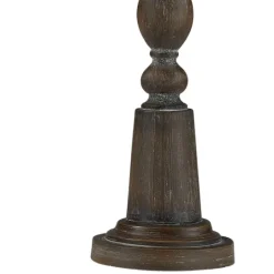 Kirkland's Home Brown Resin Traditional Candlestick Buffet Lamp- Buffet Lamps