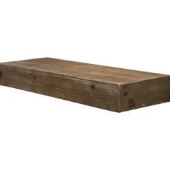 Kirkland's Home Brown Rustic Floating Wooden Shelf- Shelves