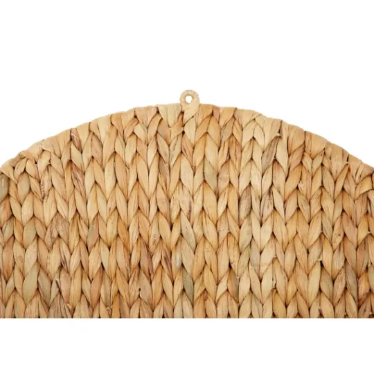 Kirkland's Home Brown Sea Grass Woven Round Wall Shelf- Shelves