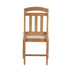 Kirkland's Home Brown Slatted Upholstered Dining Chairs, Set Of 2- Dining Chairs