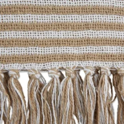 Kirkland's Home Brown Stone Square Stripes Throw- Blankets & Throws