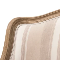 Kirkland's Home Brown Striped Upholstered Accent Chair- Accent Chairs