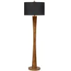 Kirkland's Home Brown Tapered Base Velvet Shade Floor Lamp- Floor Lamps