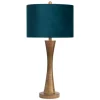 Kirkland's Home Brown Tapered Base Velvet Shade Table Lamp- Table Lamps