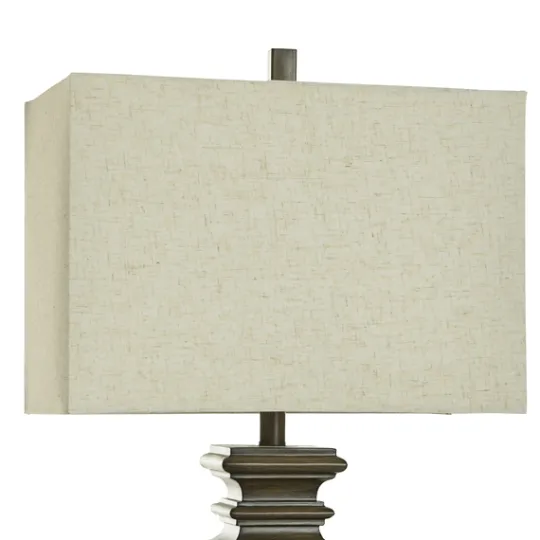 Kirkland's Home Brown Traditional Rectangular Table Lamp- Table Lamps