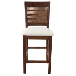 Kirkland's Home Brown Wilbur Cane Back Counter Stools, Set Of 2- Bar Stools & Counter Height Stools