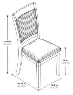 Kirkland's Home Brown Wilbur Cane Back Dining Chairs, Set Of 2- Dining Chairs