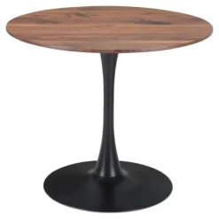 Kirkland's Home Brown Wood And Black Metal Bistro Dining Table- Dining Tables