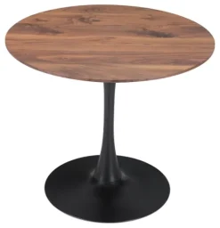 Kirkland's Home Brown Wood And Black Metal Bistro Dining Table- Dining Tables