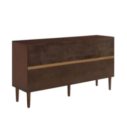Kirkland's Home Brown Wood And Gold 4-Door Cabinet- Cabinets & Sideboards