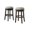 Kirkland's Home Brown Wood Backless Swivel 2-Pc. Bar Stool Set- Bar Stools & Counter Height Stools