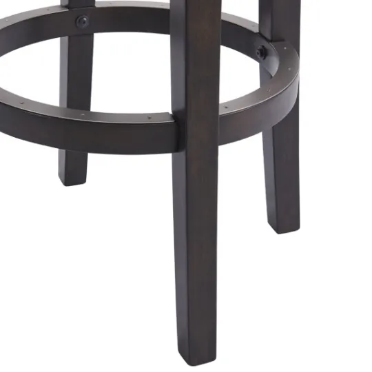 Kirkland's Home Brown Wood Backless Swivel 2-Pc. Bar Stool Set- Bar Stools & Counter Height Stools