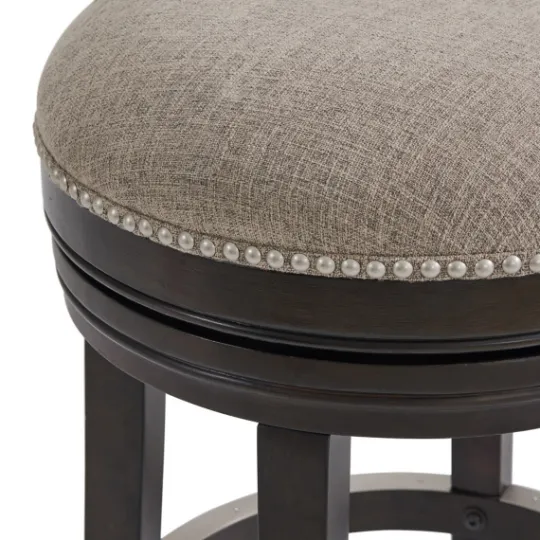Kirkland's Home Brown Wood Backless Swivel 2-Pc. Bar Stool Set- Bar Stools & Counter Height Stools
