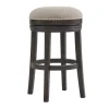 Kirkland's Home Brown Wood Backless Swivel Bar Stool- Bar Stools & Counter Height Stools