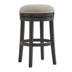 Kirkland's Home Brown Wood Backless Swivel Bar Stool- Bar Stools & Counter Height Stools