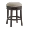 Kirkland's Home Brown Wood Backless Swivel Counter Stool- Bar Stools & Counter Height Stools
