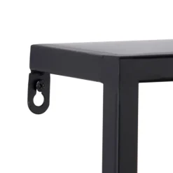 Kirkland's Home Brown Wood Black Metal Frame Wall Shelves- Shelves