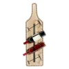 Kirkland's Home Brown Wood Bottle Frame Metal Bracket Wine Holder- Wall Storage