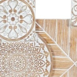 Kirkland's Home Brown Wood Geometric Layered Shapes Wall Plaque- Wall Plaques