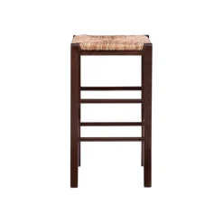 Kirkland's Home Brown Wood Grass Backless 2-Pc. Counter Stool Set- Bar Stools & Counter Height Stools