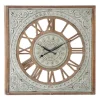 Kirkland's Home Brown Wood Gray Metal Cutout Wall Clock- Clocks