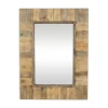 Kirkland's Home Brown Wood Paneled Frame Wall Mirror- Decorative Mirrors
