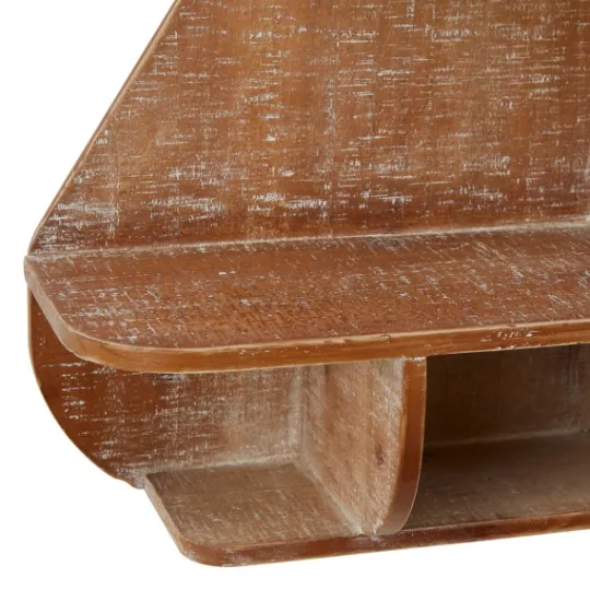 Kirkland's Home Brown Wood Sailboat Wall Shelf- Shelves