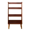 Kirkland's Home Brown Wood 4-Tier Mid Century Modern Bookshelf- Bookshelves