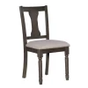 Kirkland's Home Brown Wood Upholstered Dining Chairs, Set Of 2- Dining Chairs